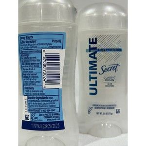 Secret Ultimate Protection Deodorant Classic Clean 2.6oz Clear gel 48hr